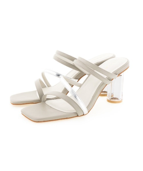 RANDA（ランダ）の「メタリックストラップミュールサンダル（サンダル・レディース・グレー/オレンジ/アイボリー・S/LL/L/M）」の19枚目の写真