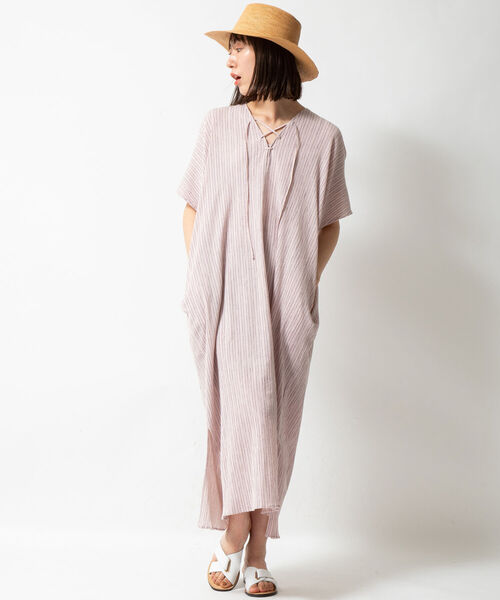 ワンピース ワンピース ドレス楊柳ストライプワンピース ワンピース Nolley S ノーリーズ のファッション