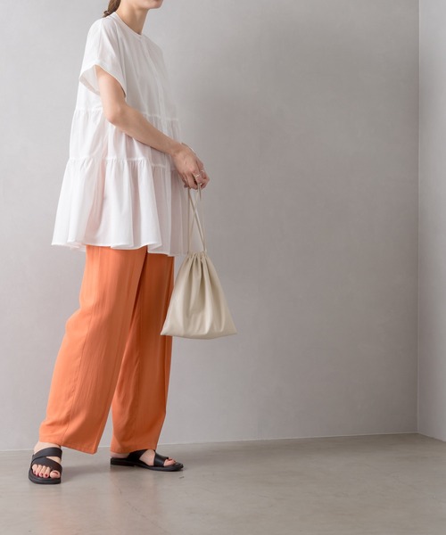 SpRay（スプレイ）の「ティア－ドバンドカラ－チュニック（チュニック・レディース・ブラック/オフホワイト/モカ・FREE）」の6枚目の写真