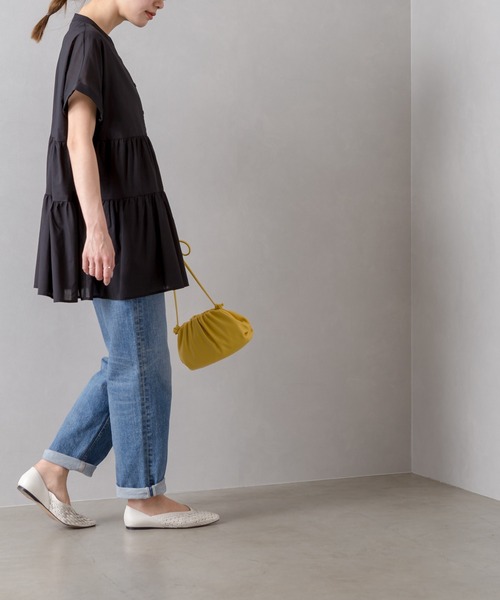 SpRay（スプレイ）の「ティア－ドバンドカラ－チュニック（チュニック・レディース・ブラック/オフホワイト/モカ・FREE）」の7枚目の写真