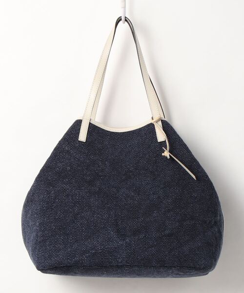 DEL CONTE（デル コンテ）の「【DEL CONTE】キャンバスバッグ(Q07131)（トートバッグ・レディース・ホワイト/ネイビー・ALL）」の2枚目の写真