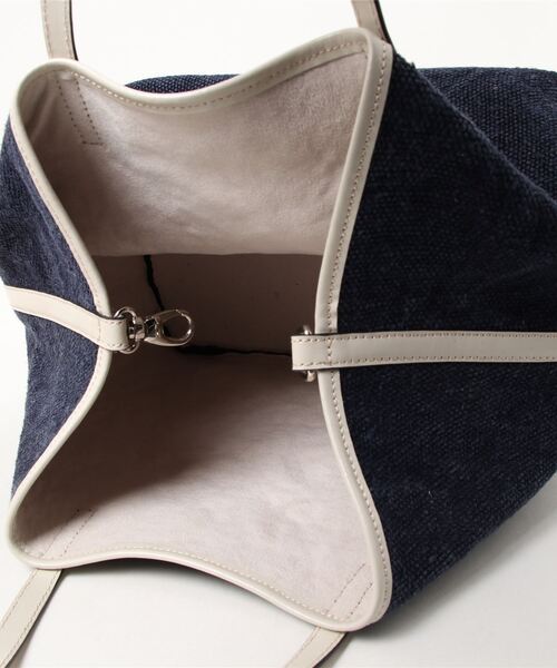 DEL CONTE（デル コンテ）の「【DEL CONTE】キャンバスバッグ(Q07131)（トートバッグ・レディース・ホワイト/ネイビー・ALL）」の6枚目の写真