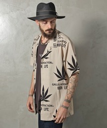 GALLIS ADDICTION | GA OPEN-COLLAR ヘンプ S/Sシャツ(シャツ/ブラウス)