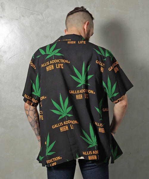 GALLIS ADDICTION（ガリスアディクション）の「GA OPEN-COLLAR ヘンプ S/Sシャツ/開襟シャツ（シャツ/ブラウス・メンズ・ブラック/バイオレット/ベージュ・FREE）」の9枚目の写真