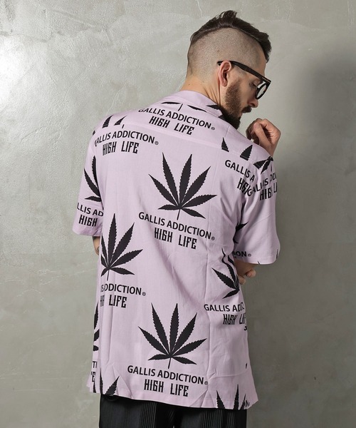 GALLIS ADDICTION（ガリスアディクション）の「GA OPEN-COLLAR ヘンプ S/Sシャツ/開襟シャツ（シャツ/ブラウス・メンズ・ブラック/バイオレット/ベージュ・FREE）」の19枚目の写真
