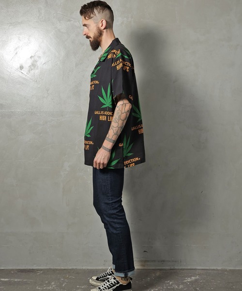 GALLIS ADDICTION（ガリスアディクション）の「GA OPEN-COLLAR ヘンプ S/Sシャツ/開襟シャツ（シャツ/ブラウス・メンズ・ブラック/バイオレット/ベージュ・FREE）」の21枚目の写真