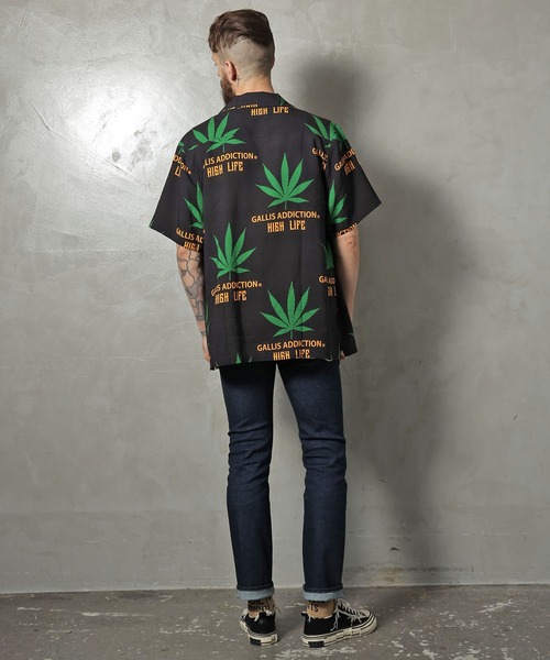 GALLIS ADDICTION（ガリスアディクション）の「GA OPEN-COLLAR ヘンプ S/Sシャツ/開襟シャツ（シャツ/ブラウス・メンズ・ブラック/バイオレット/ベージュ・FREE）」の22枚目の写真