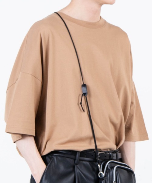 WEGO（ウィゴー）の「WEGO/コンパクトコットンワイドルーズ半袖Tシャツ（Tシャツ/カットソー・メンズ・ブラウン/スミクロ/ベージュ/グリーン/ホワイト・LARGE/SMALL/MEDIUM）」の4枚目の写真