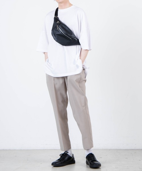 WEGO（ウィゴー）の「WEGO/コンパクトコットンワイドルーズ半袖Tシャツ（Tシャツ/カットソー・メンズ・ブラウン/スミクロ/ベージュ/グリーン/ホワイト・LARGE/SMALL/MEDIUM）」の6枚目の写真