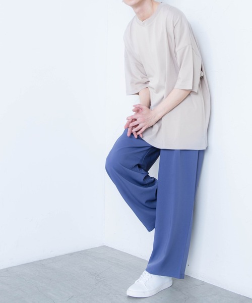 WEGO（ウィゴー）の「WEGO/コンパクトコットンワイドルーズ半袖Tシャツ（Tシャツ/カットソー・メンズ・ブラウン/スミクロ/ベージュ/グリーン/ホワイト・LARGE/SMALL/MEDIUM）」の20枚目の写真