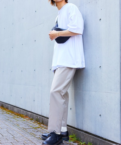 WEGO（ウィゴー）の「WEGO/コンパクトコットンワイドルーズ半袖Tシャツ（Tシャツ/カットソー・メンズ・ブラウン/スミクロ/ベージュ/グリーン/ホワイト・LARGE/SMALL/MEDIUM）」の10枚目の写真