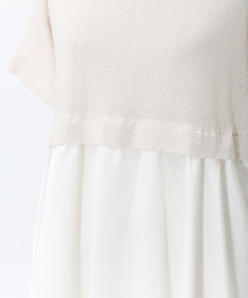 AS KNOW AS de base（アズノゥアズドゥバズ）の「異素材ドッキングプルオーバー（ニット/セーター・レディース・シルバーグレー/テラコッタ/ネイビー・FREE）」の10枚目の写真