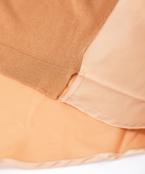 AS KNOW AS de base（アズノゥアズドゥバズ）の「異素材ドッキングプルオーバー（ニット/セーター・レディース・シルバーグレー/テラコッタ/ネイビー・FREE）」の13枚目の写真