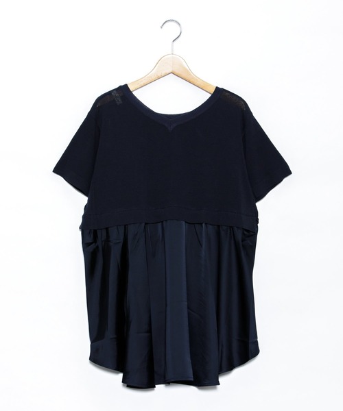 AS KNOW AS de base（アズノゥアズドゥバズ）の「異素材ドッキングプルオーバー（ニット/セーター・レディース・シルバーグレー/テラコッタ/ネイビー・FREE）」の14枚目の写真