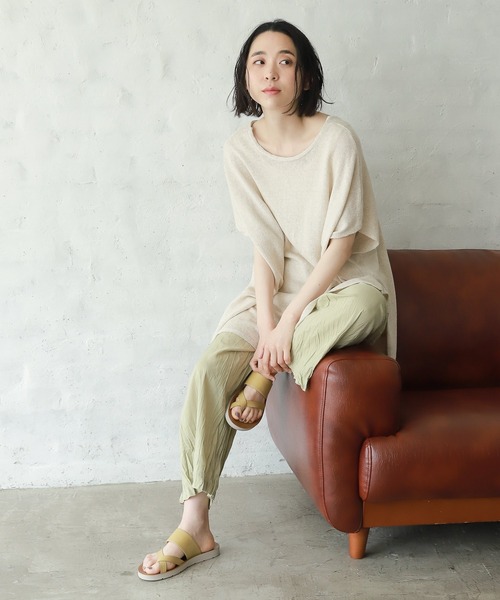 studio CLIP(スタディオクリップ)の「コットンレーヨンブロードワッシャーパンツ(その他パンツ・レディース・ラベンダー/ライトグリーン/ライトベージュ・LARGE/MEDIUM)」の8枚目の写真