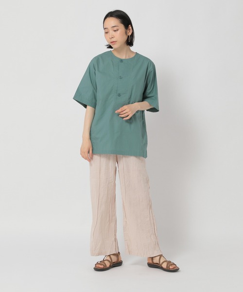 studio CLIP(スタディオクリップ)の「コットンレーヨンブロードワッシャーパンツ(その他パンツ・レディース・ラベンダー/ライトグリーン/ライトベージュ・LARGE/MEDIUM)」の4枚目の写真