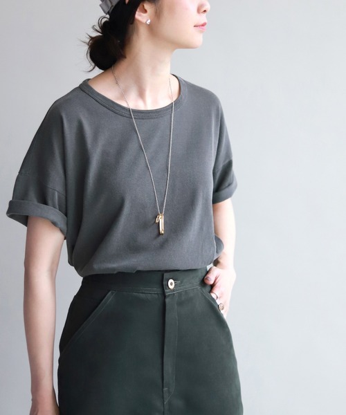 SLOBE IENA（スローブイエナ）の「【LE BON SHOPPE】 HER Tシャツ【手洗い可】 ◆（Tシャツ/カットソー・レディース・グレー/ブラウン/カーキ/ピンク・FREE）」の2枚目の写真