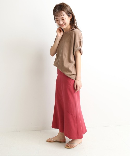 SLOBE IENA（スローブイエナ）の「【LE BON SHOPPE】 HER Tシャツ【手洗い可】 ◆（Tシャツ/カットソー・レディース・グレー/ブラウン/カーキ/ピンク・FREE）」の5枚目の写真