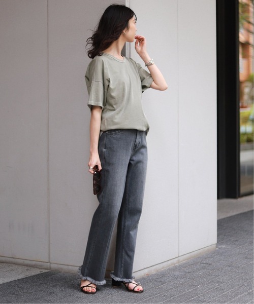 SLOBE IENA（スローブイエナ）の「【LE BON SHOPPE】 HER Tシャツ【手洗い可】 ◆（Tシャツ/カットソー・レディース・グレー/ブラウン/カーキ/ピンク・FREE）」の19枚目の写真