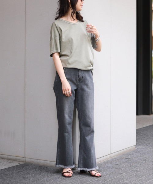 SLOBE IENA（スローブイエナ）の「【LE BON SHOPPE】 HER Tシャツ【手洗い可】 ◆（Tシャツ/カットソー・レディース・グレー/ブラウン/カーキ/ピンク・FREE）」の9枚目の写真