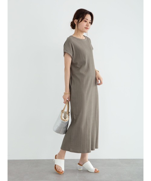 Green　Parks（グリーンパークス）の「ランダムリブワンピース＊（ワンピース・レディース・ブラック/ブラウン/カーキ/ライトベージュ・FREE）」の21枚目の写真