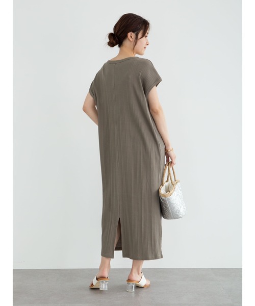 Green　Parks（グリーンパークス）の「ランダムリブワンピース＊（ワンピース・レディース・ブラック/ブラウン/カーキ/ライトベージュ・FREE）」の15枚目の写真