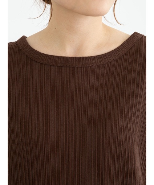 Green　Parks（グリーンパークス）の「ランダムリブワンピース＊（ワンピース・レディース・ブラック/ブラウン/カーキ/ライトベージュ・FREE）」の19枚目の写真