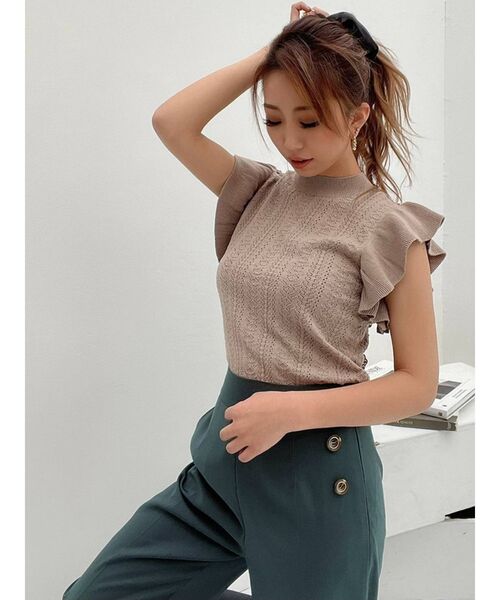 RESEXXY（リゼクシー）の「バックデザインレースニットトップス（ニット/セーター・レディース・ブラック/ベージュ/アイボリー・FREE）」の19枚目の写真