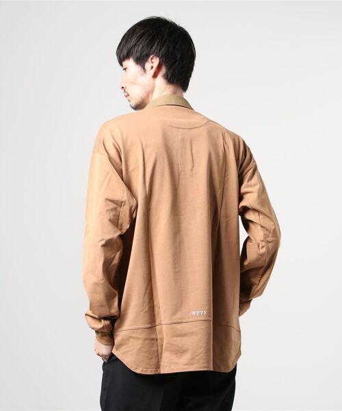 ON THE TURF（オンザターフ）の「ON THE TURF（オンザターフ）RUGBY SH/ラグビーシャツ（シャツ/ブラウス・メンズ・ブラウン/グリーン・LARGE/SMALL/MEDIUM）」の4枚目の写真