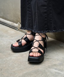 Kastane | バルキーレースアップサンダル(サンダル)