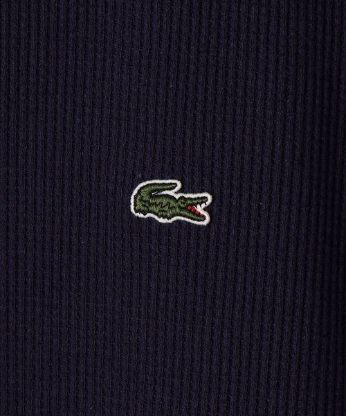 セール】【WEB限定】LACOSTE: コットン リネン ワッフル Tシャツ