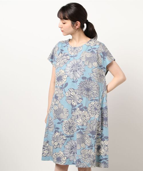 最高の品質の セール 半袖ワンピース g をセール価格で購入できます Cerca 半袖ワンピース ワンピース ワンピース 大判花柄プリント ワンピース ドレス Cerca チェルカ のファッション 高級感特価ブランド ワンピース Pilateslife Az