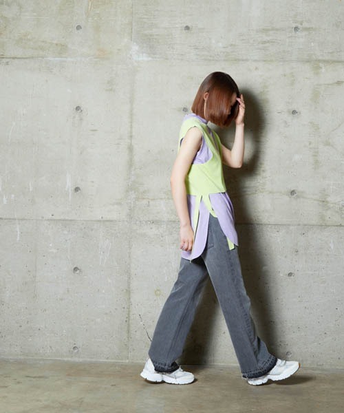 lautreamont BLEUBLANC（ロートレアモンブルーブラン）の「Vネックサイドリボンニットベスト（ニット/セーター・レディース・ブラック/ピンク/グリーン・9号）」の11枚目の写真