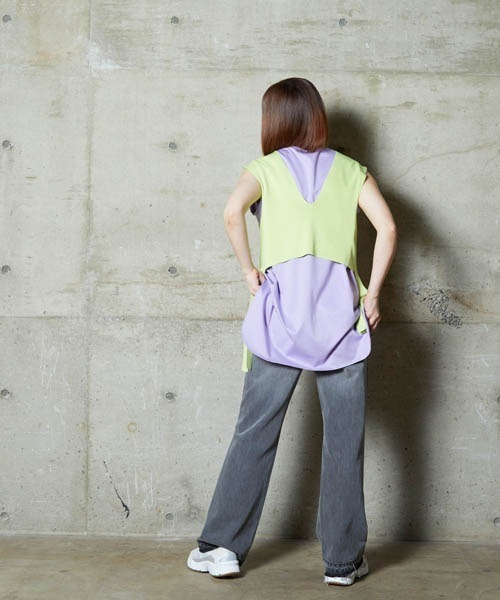 lautreamont BLEUBLANC（ロートレアモンブルーブラン）の「Vネックサイドリボンニットベスト（ニット/セーター・レディース・ブラック/ピンク/グリーン・9号）」の14枚目の写真