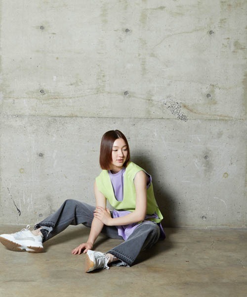 lautreamont BLEUBLANC（ロートレアモンブルーブラン）の「Vネックサイドリボンニットベスト（ニット/セーター・レディース・ブラック/ピンク/グリーン・9号）」の16枚目の写真