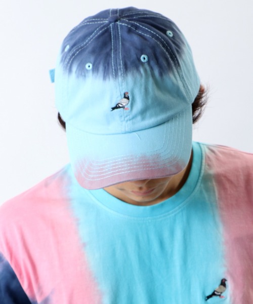 staple(ステイプル)の「【STAPLE】ムラ染め刺繍キャップ(キャップ・メンズ・ミント・FREE)」の6枚目の写真