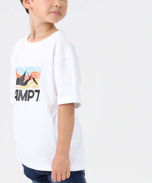 CAMP7(キャンプセブン)の「【CAMP7】フロントロゴプリントTシャツ(Tシャツ/カットソー・キッズ・ホワイト/ブラック・130/155/105/120/140)」の5枚目の写真