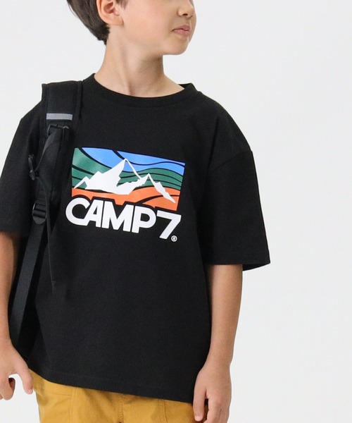 CAMP7(キャンプセブン)の「【CAMP7】フロントロゴプリントTシャツ(Tシャツ/カットソー・キッズ・ホワイト/ブラック・130/155/105/120/140)」の7枚目の写真