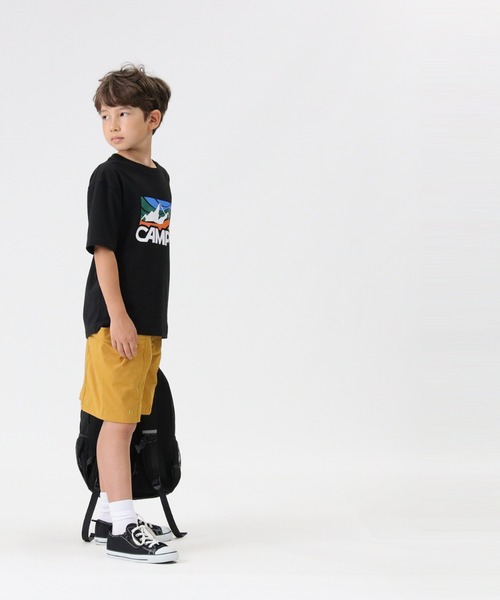 CAMP7(キャンプセブン)の「【CAMP7】フロントロゴプリントTシャツ(Tシャツ/カットソー・キッズ・ホワイト/ブラック・130/155/105/120/140)」の9枚目の写真