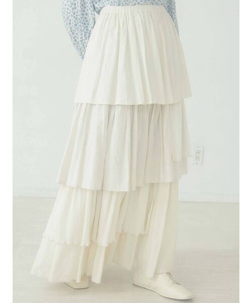 merry jenny（メリージェニー）の「コンビティアードフレアスカート（スカート・レディース・ブラック/ブラウン/アイボリー・FREE）」の16枚目の写真