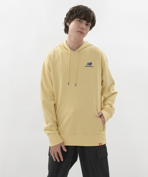 NEW BALANCE(ニューバランス)の「NB Essentials 刺しゅうロゴ スウェットフーディ(パーカー・メンズ・グレー/ライトイエロー/ネイビー/ブラック/バーガンディー/ダークグリーン・SMALL/LARGE/MEDIUM/X-LARGE/XX-LARGE)」の19枚目の写真