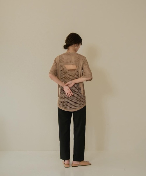 Amiur（エミレ）の「low gauge tape belt knit（その他トップス・レディース・モカ/ラベンダー/アイボリー・FREE）」の7枚目の写真