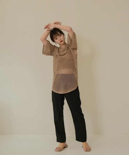 Amiur（エミレ）の「low gauge tape belt knit（その他トップス・レディース・モカ/ラベンダー/アイボリー・FREE）」の12枚目の写真