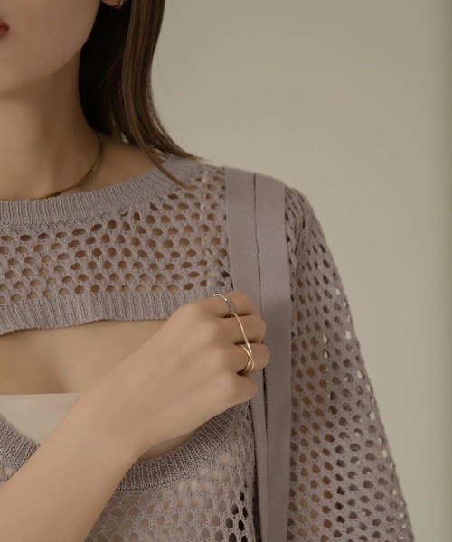 Amiur（エミレ）の「low gauge tape belt knit（その他トップス・レディース・モカ/ラベンダー/アイボリー・FREE）」の9枚目の写真