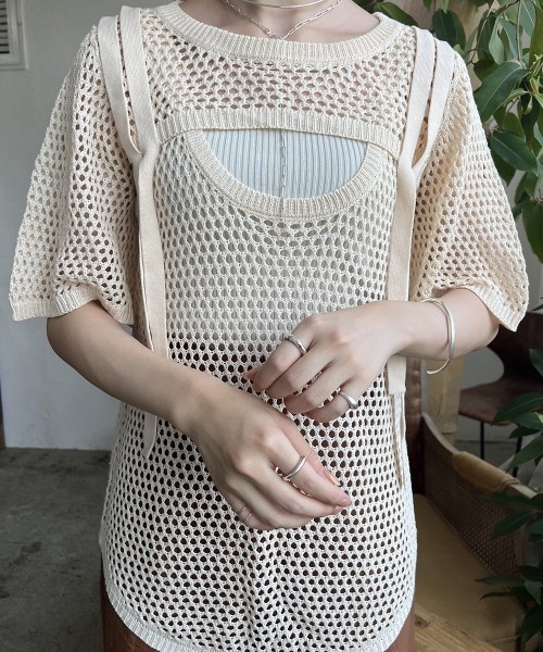 Amiur（エミレ）の「low gauge tape belt knit（その他トップス・レディース・モカ/ラベンダー/アイボリー・FREE）」の16枚目の写真