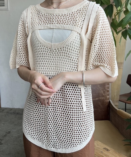 Amiur（エミレ）の「low gauge tape belt knit（その他トップス・レディース・モカ/ラベンダー/アイボリー・FREE）」の17枚目の写真