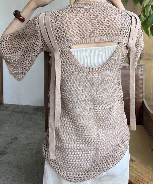 Amiur（エミレ）の「low gauge tape belt knit（その他トップス・レディース・モカ/ラベンダー/アイボリー・FREE）」の21枚目の写真