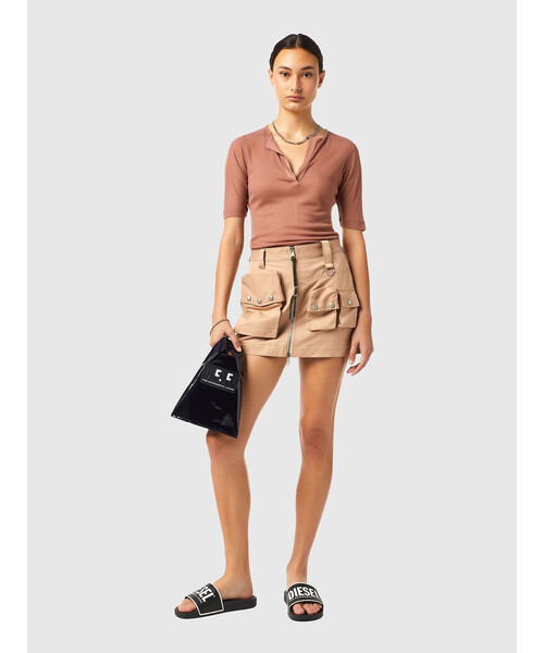 DIESEL（ディーゼル）の「レディース コーテッドTPU トートバッグXS（トートバッグ・レディース・ダークグレー・UNI）」の6枚目の写真