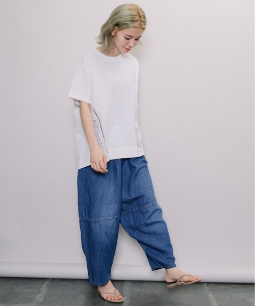 refinedworks（リファインドワークス）の「綿麻デニムエッグPT（デニムパンツ・レディース・インディゴブルー/ブルー・FREE）」の21枚目の写真
