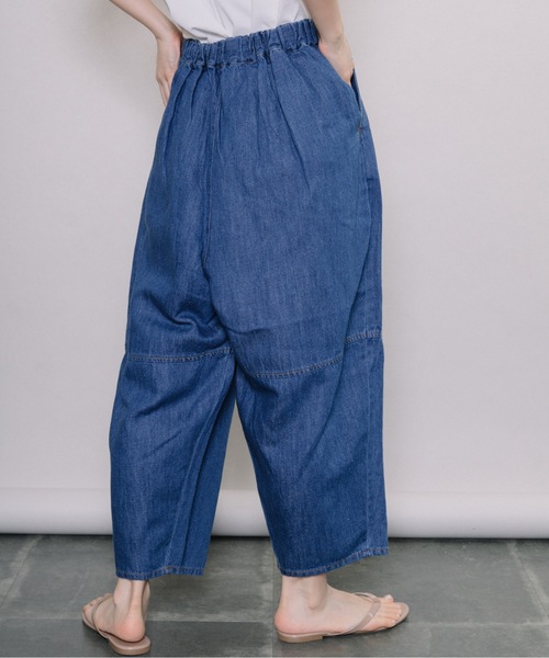 refinedworks（リファインドワークス）の「綿麻デニムエッグPT（デニムパンツ・レディース・インディゴブルー/ブルー・FREE）」の6枚目の写真